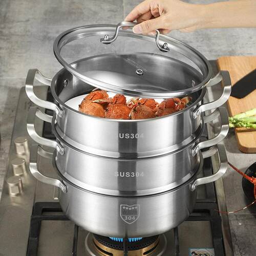 Composite steel cookware, cookware, steamer accessories, thi
