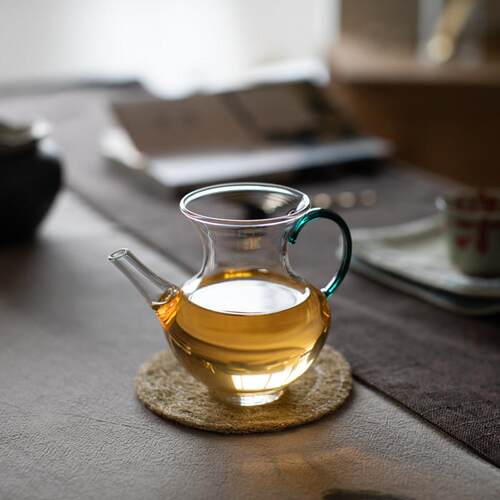 《一人小茶壶》彷宋玻璃壶宋壶泡绿茶专用茶具执壶泡茶器茶杯套装