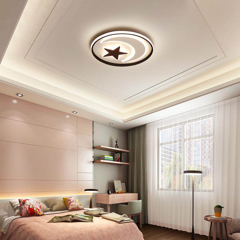 儿童卧室灯 简约现代温馨LED吸顶灯创意星星月亮女孩男孩房间灯具
