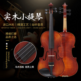 蔡氏V02纯手工全实木小提琴初学者入门儿童成人练习考级演奏独奏