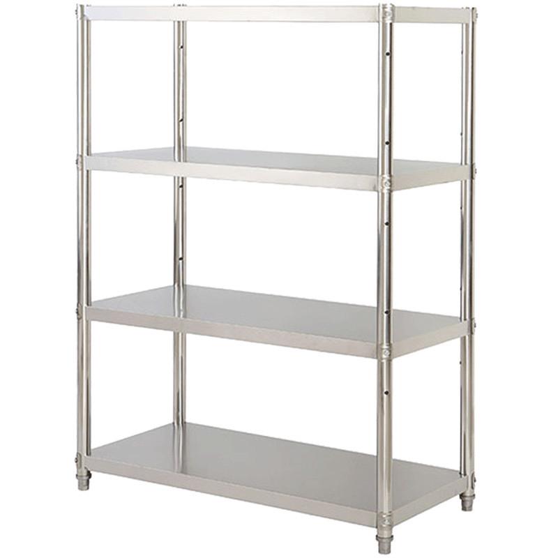 新款加粗加厚不锈钢厨房置物架锅碗货架家用微波炉金属收纳架厂家