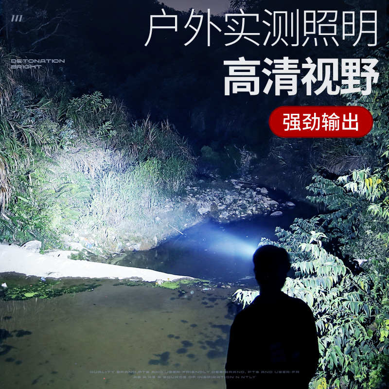 精品神火HL52头灯强光头戴式夜钓鱼专用灯超亮长续航充电矿灯2023