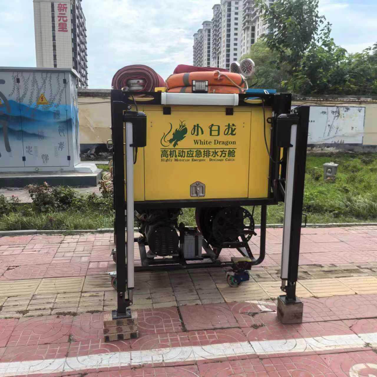 移动发电照明排水方舱 移动防汛应急排水方便 自卸式排水方舱
