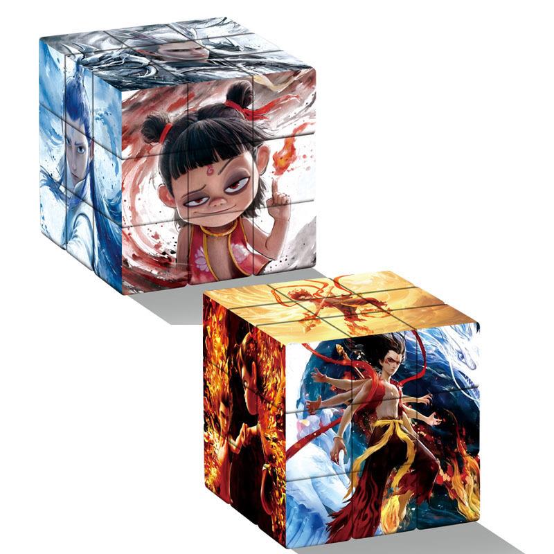 哪吒2之魔童闹海三阶魔方爆款精品丝滑三阶魔方儿童益智解压玩具图片
