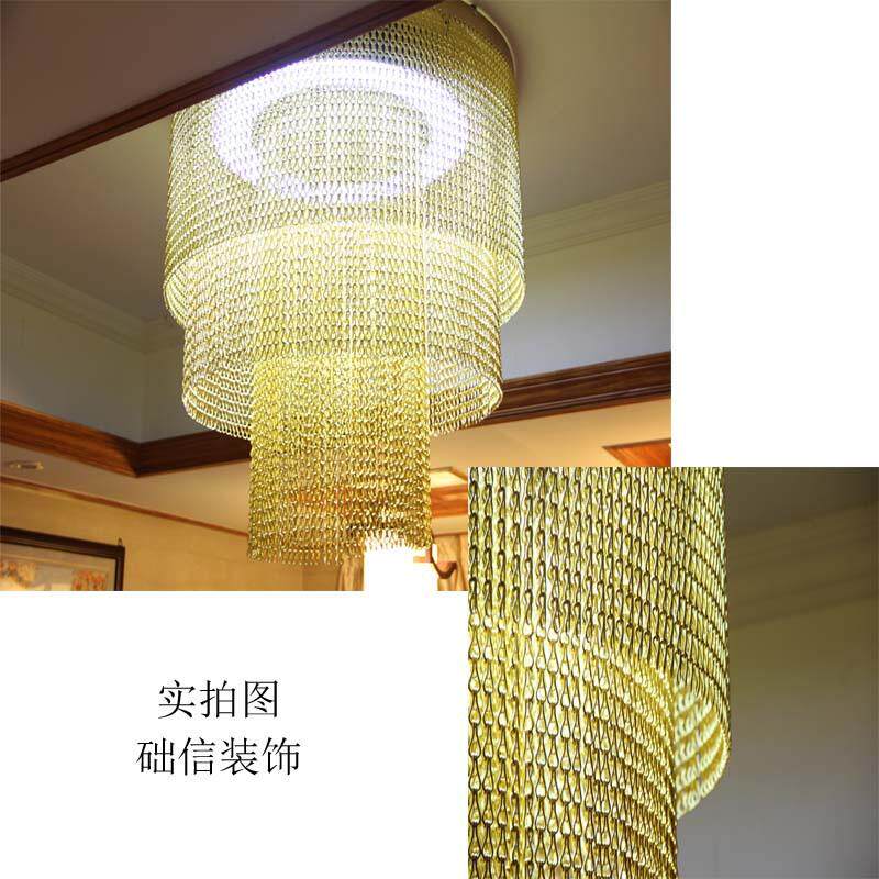 础信苏大铝双勾八字流链条餐厅馆吊灯酒店堂餐商铺艺术LMK创意灯