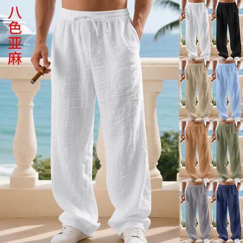 Men's Breathable Thin Linen-look fabric Loose Casual Sports