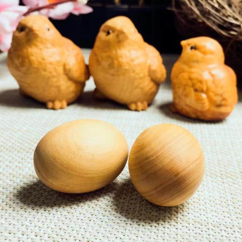 天然崖柏摆件工艺品幸福小鸡木雕手把件十二生肖鸡可爱风家居摆饰