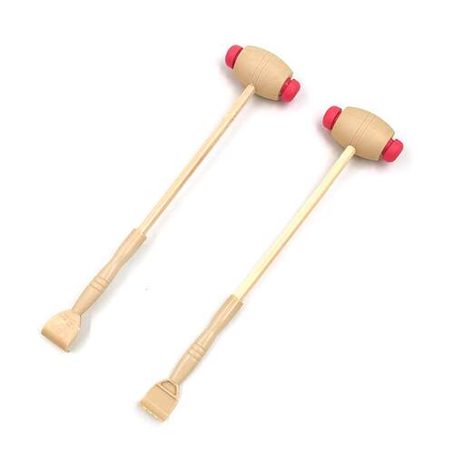 Wooden Handle Plastic Massage Hammer for Tapping and Back Sc
