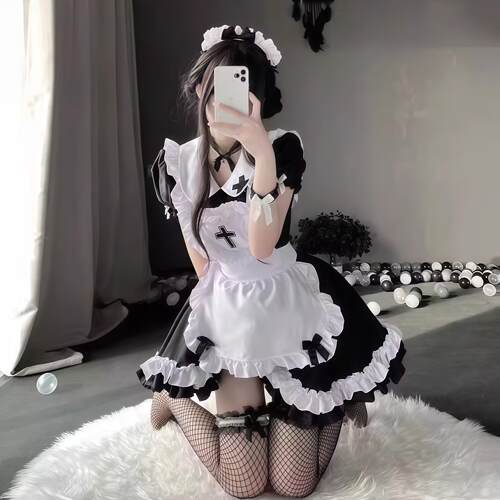 女仆装大码长款男穿男装大佬洛丽塔COS女佣服Cosplay男仆装