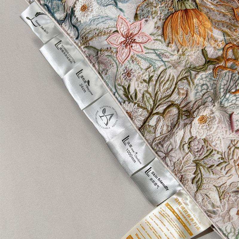 优质2025新款3D提花鹅绒被被子被芯防出绒翻新羽绒被静音单被壳子