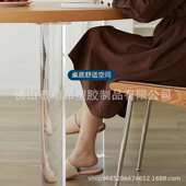 亚克力透明桌脚T型茶几桌腿一字型悬浮桌腿有机玻璃岩石板桌脚