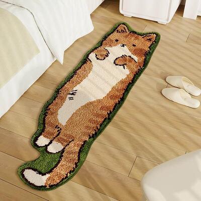 Cat Rug For Bedroom Absorbent Non-slip Cute Rug Soft