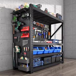 需定制重型货架仓库置物架多层收纳架带洞洞板侧面五金工具架放置