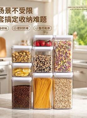 食品级保鲜盒密封收纳厨房储物罐