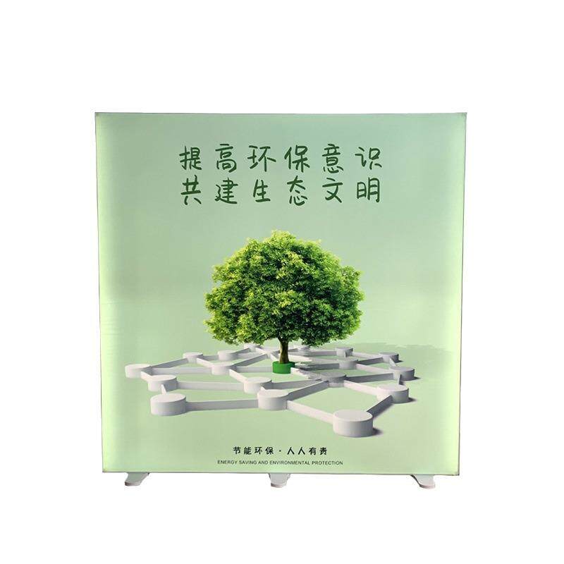 广告牌商城门头组装招牌移动展架塑钢无工具灯箱户外落地双面防水