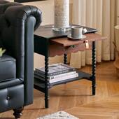 式 实木床美发头柜储物柜全伯爵夫人 碧洛轩法复古客厅边几沙角几式