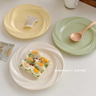 maji盘子高级感ins风水果蛋糕甜品盘家用菜盘奶油风意面早餐盘