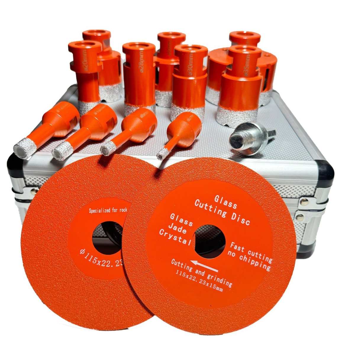 玻璃石角套装金刚石打开干钻头孔圆磨机瓷砖孔大理器修开打磨钻头