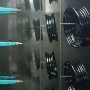 源头厂家供应静电粉末涂装生产线钢圈轮毂粉末涂装流水线专业喷涂