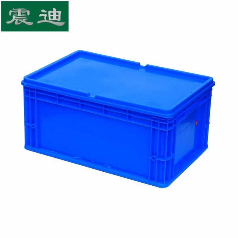 震迪平盖物流箱塑料储物箱运输搬运周转箱胶框600*400*280