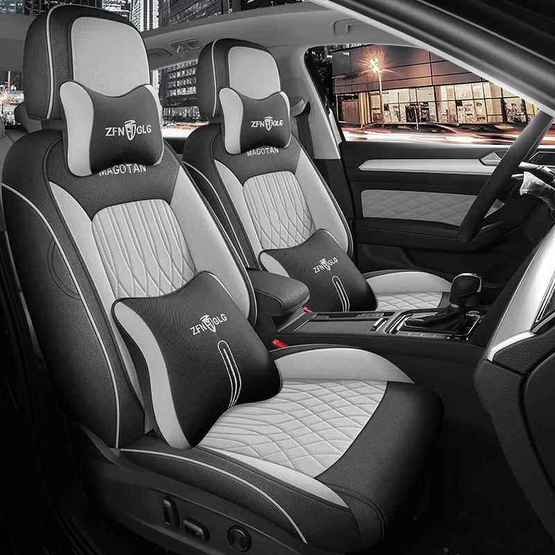 全大众包新迈腾HAB专用座套四季通用亚麻布艺透气汽坐垫围座椅套