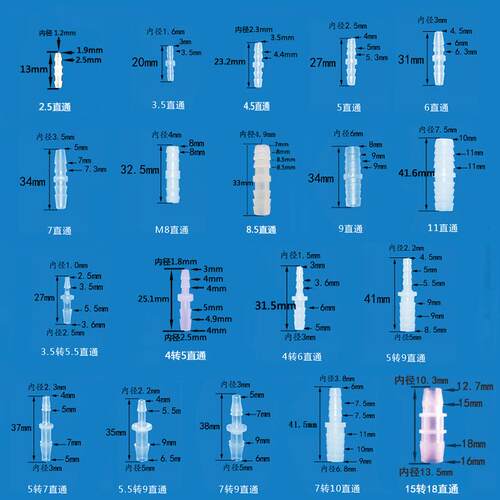 直通塑料接头软管三通等径变径软管宝塔接头弯头塑料宝塔软管接头