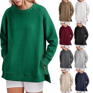 Women'S Sweatshirts Long Sleeve Tunic Tops Crew Neck Soft