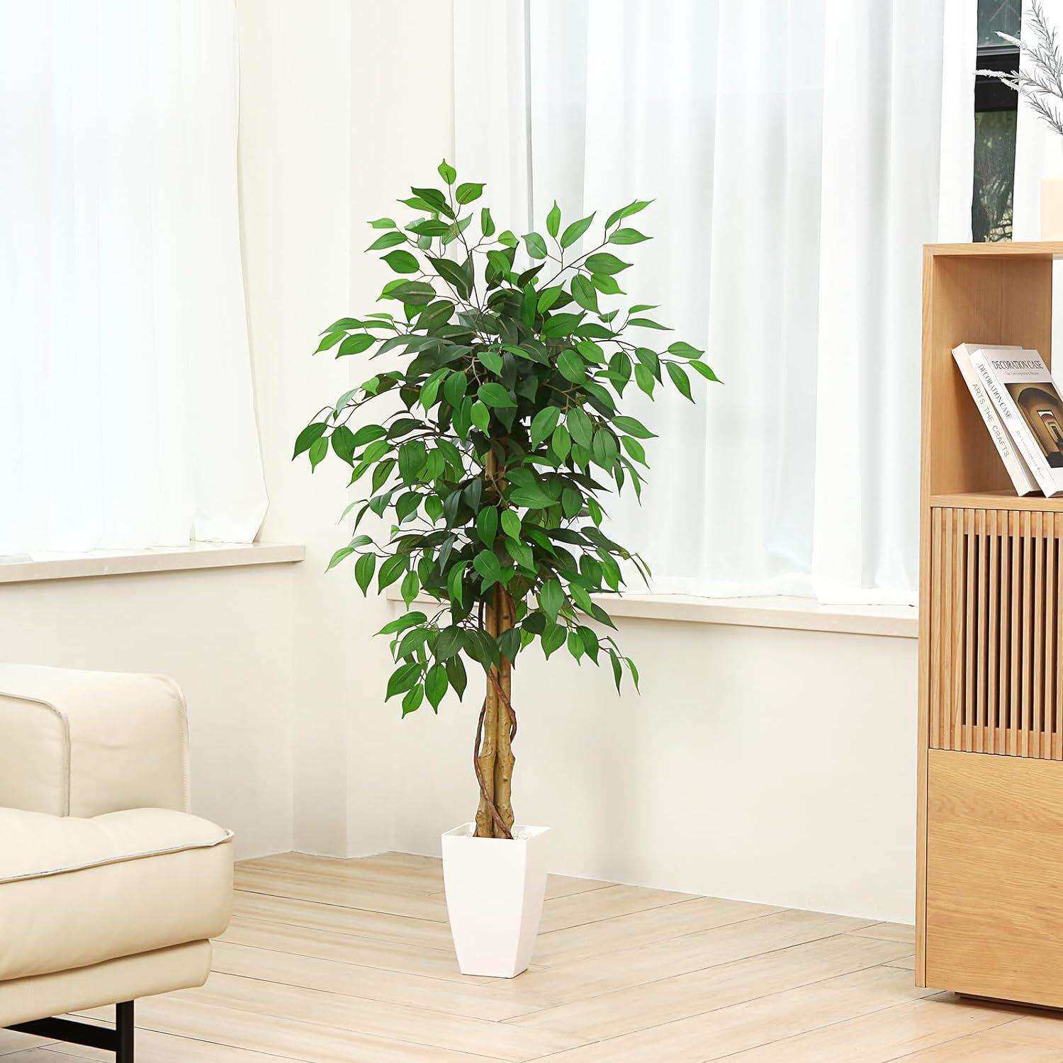 仿真绿植榕树盆栽室内仿生植物假树仿真树北欧客厅落地装饰真
