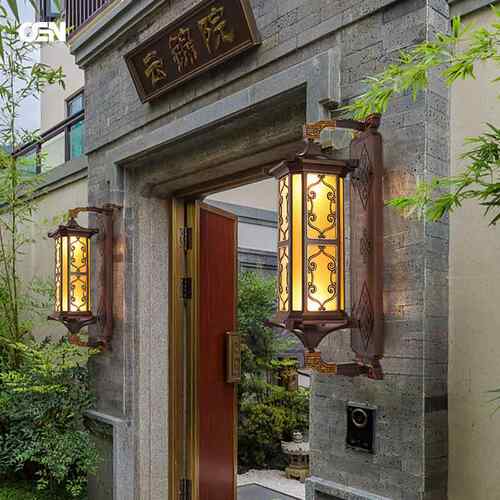 新中式户外壁灯防水室外庭院灯走廊家用别墅大门阳台露台外墙灯