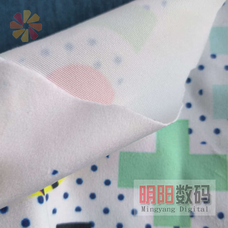 158号布水晶绒毛布微弹布边不毛边上色好短毛数码印花布21区49区