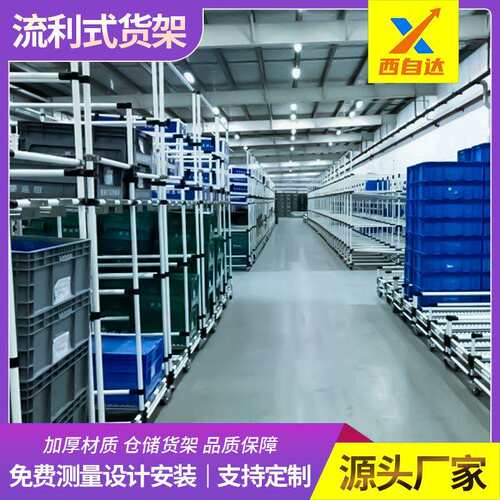 厂家流利式货架重型仓储货架滑动滚动轮仓库电商云仓分拣架