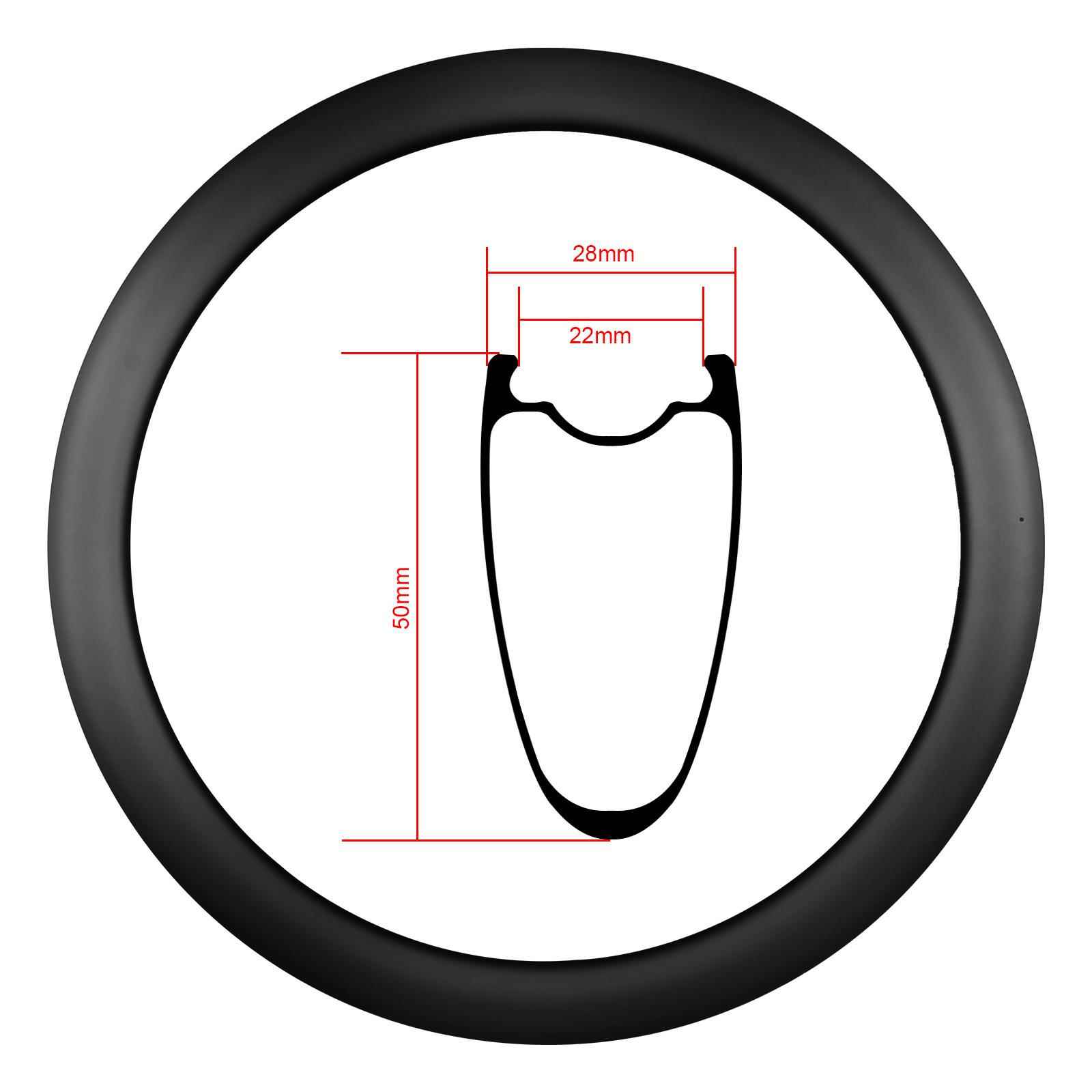 700c内宽22.85MM公路自行车碳纤维车圈38/50/60框高轮圈碟刹碳圈