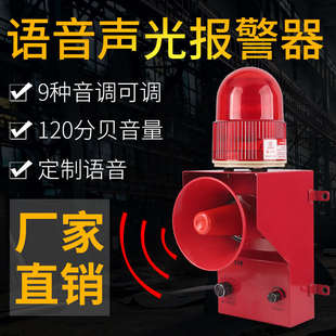 30W工业语音声光报警器室外港口起重机行天车厂380V220 中厦ZXSG