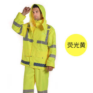 雨反光骑手防暴服全身外卖电动摩托车款 男分体雨衣交通雨水 套装 裤