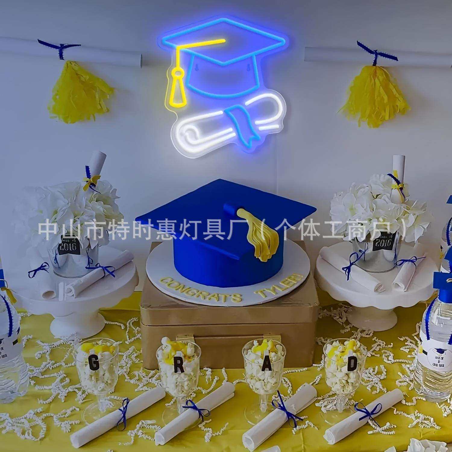 马逊ld霓虹灯定制派字母灯毕业对装饰灯亚氛围灯亚克力造e型灯牌8
