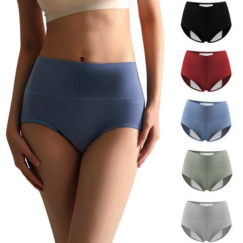 Ladies Period Panties Waist Breathable Color Anti Side