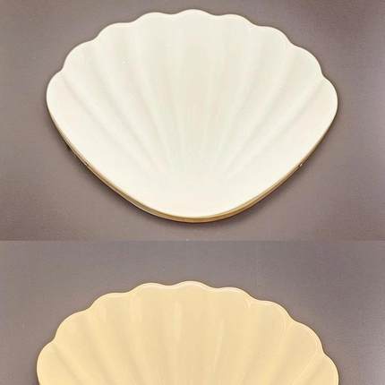 贝瓜壳吸顶灯简现代南灯玄关约阳台新308款轻水晶砂网红卧室灯主