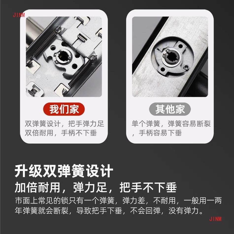 防盗锁装不WL-HW001锈钢把手锁体通门用型套家用锁具锁木门大门锁