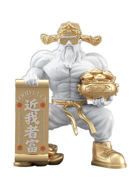 肌肉财神爷喜庆摆件店铺前台聚财装饰品客厅家用办公室开业工艺品