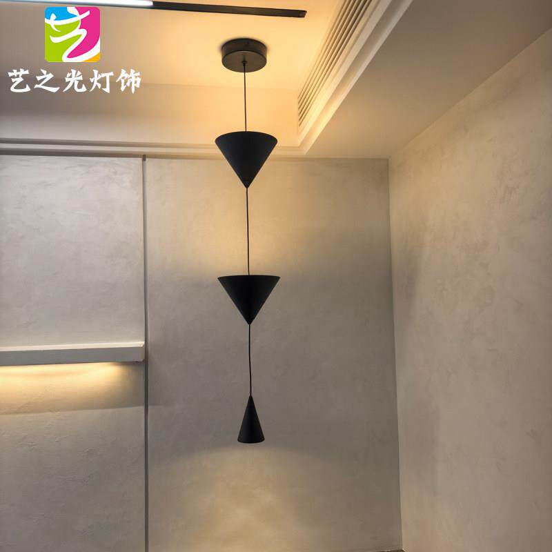 北欧创意卧室床头吊射灯简约玄关走廊过道客厅背景墙角装饰吊灯
