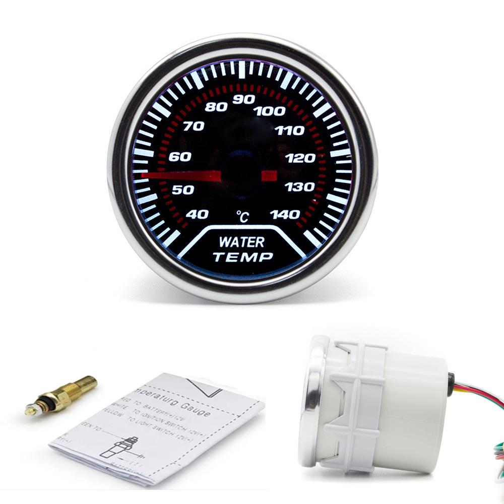12V汽车改装仪表 汽车水温表 52mm 汽车仪表白光 摄氏度 指针
