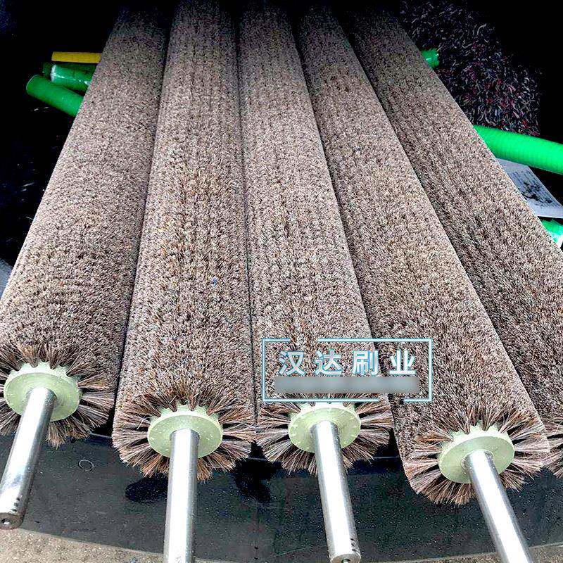 马毛马尾毛刷辊皮革抛光马尾毛刷辊机械清洗除研磨尼龙毛刷辊