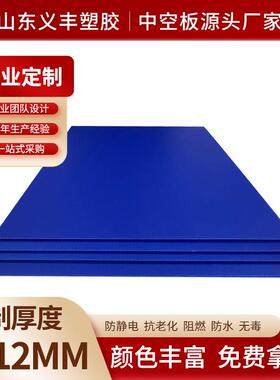 直供塑料中空隔板黑色防静电中空板蓝色加厚万通板塑胶PP隔板垫板