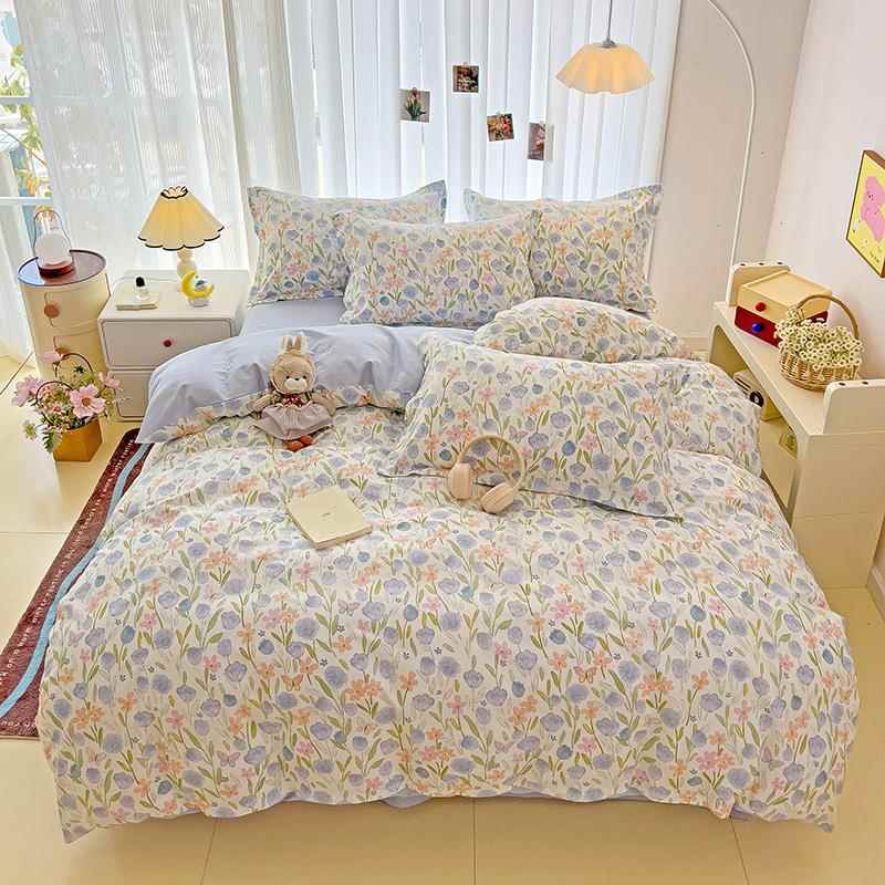 高档010罩0%纯棉四件套全棉床单被套180x20x230被床双上用品220x2