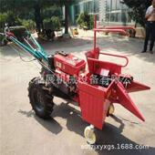 零售小型单垄手扶前置玉米收获机剥皮秸秆还田粉碎一体机