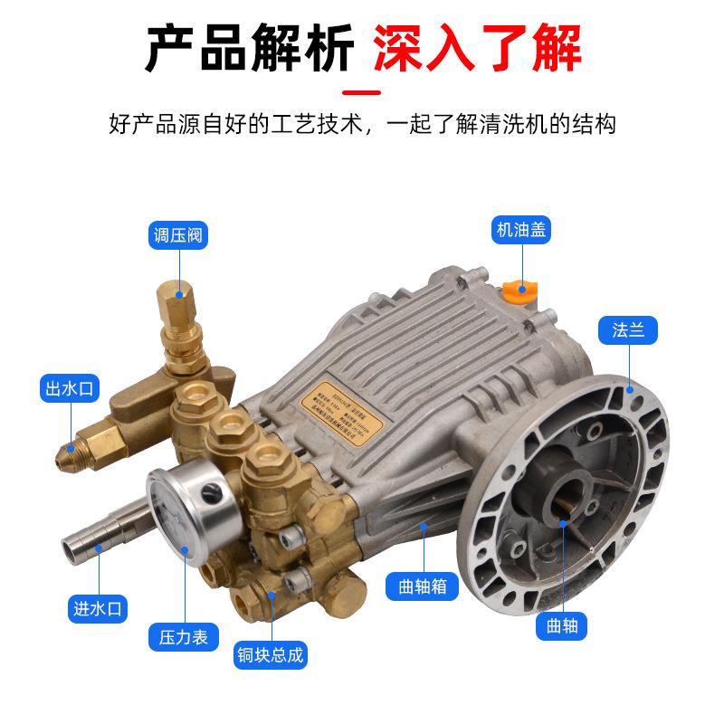 鲸鱼0919G高洗压用洗车机泵头总成功率陶瓷柱塞380商v清大QWM机配