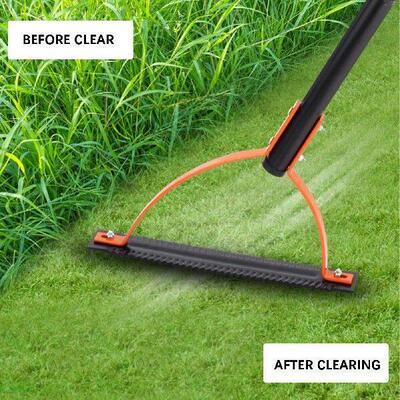 Manual Grass Whip With Serrated Double Edged Cutter Rust
