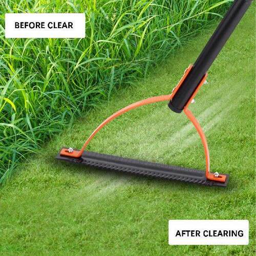 Manual Grass Whip With Serrated Double Edged Cutter Rust