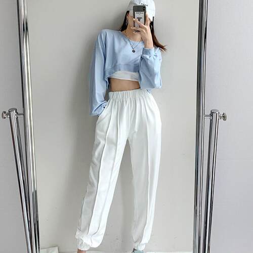 Women Long Sleeve Cropped Crop Top Hoodies Sweatshirt Causal