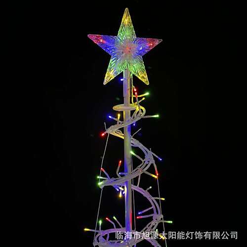 跨境圣诞装饰户外防水可折叠伸缩收纳LED锥形灯圣诞树灯LED彩灯